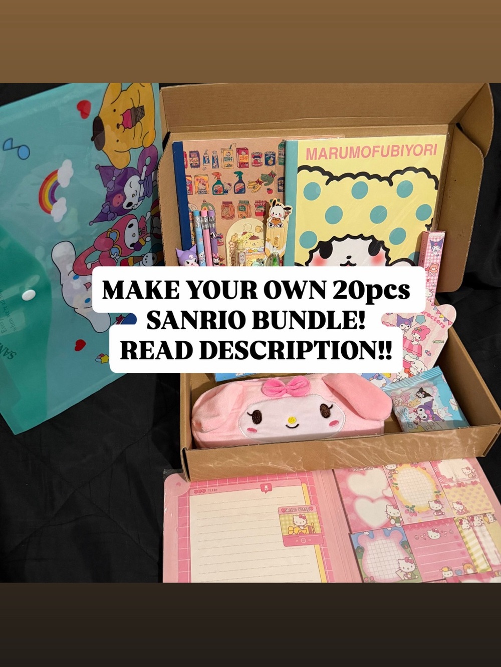 HELLO KITTY AND FRIENDS OFFICE / SCHOOL SUPPLIES 20pcs BUNDLE